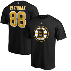 David Pastrnak Boston Bruins Fanatics Authentic Stack Player Name & Number T-Shirt - Black - NHL 3706517