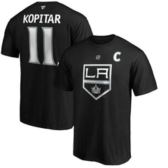 Anze Kopitar Los Angeles Kings Fanatics Authentic Stack Player Name & Number T-Shirt - Black - NHL 3706519