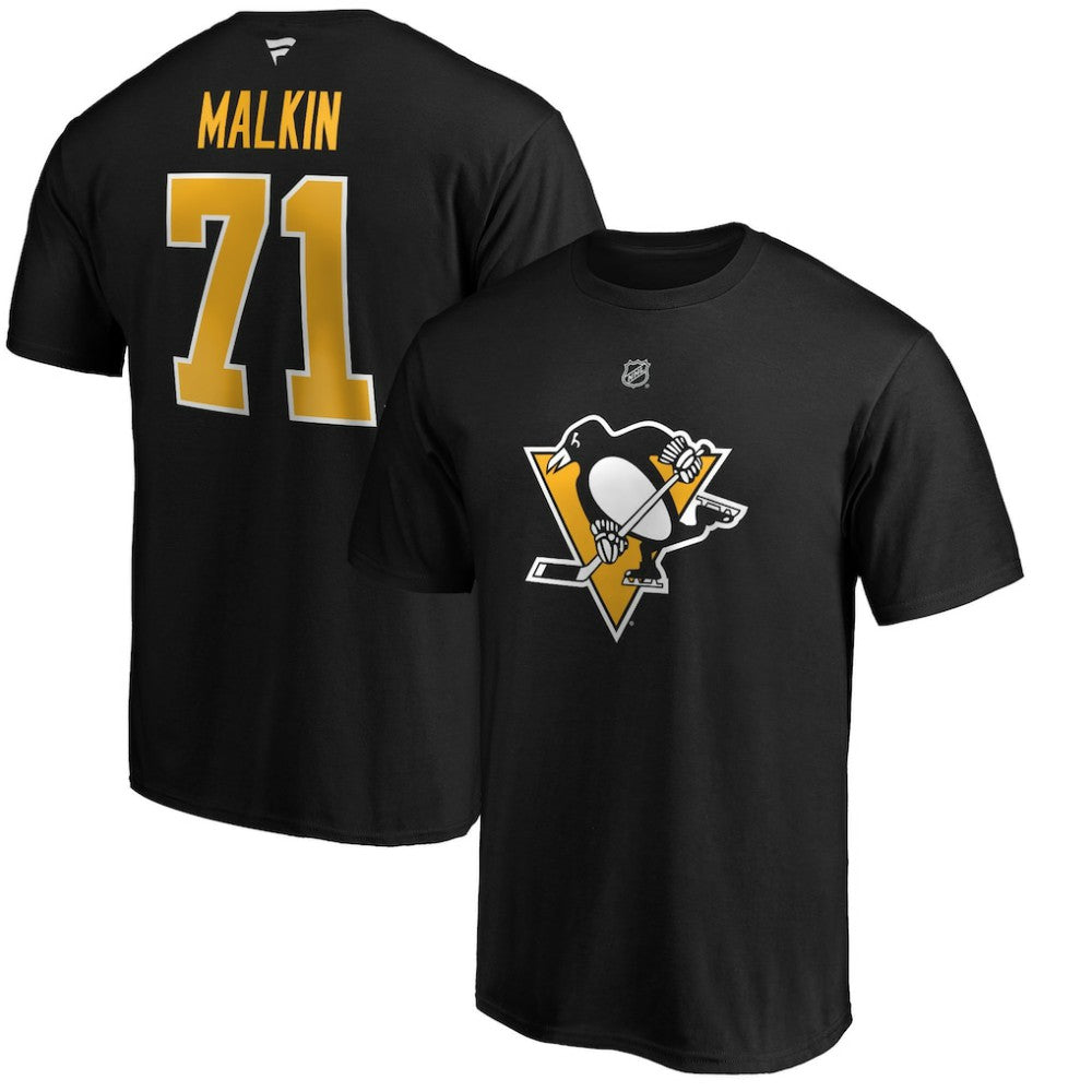 Evgeni Malkin Pittsburgh Penguins Fanatics Authentic Stack Player Name & Number T-Shirt - Black - NHL 3706523