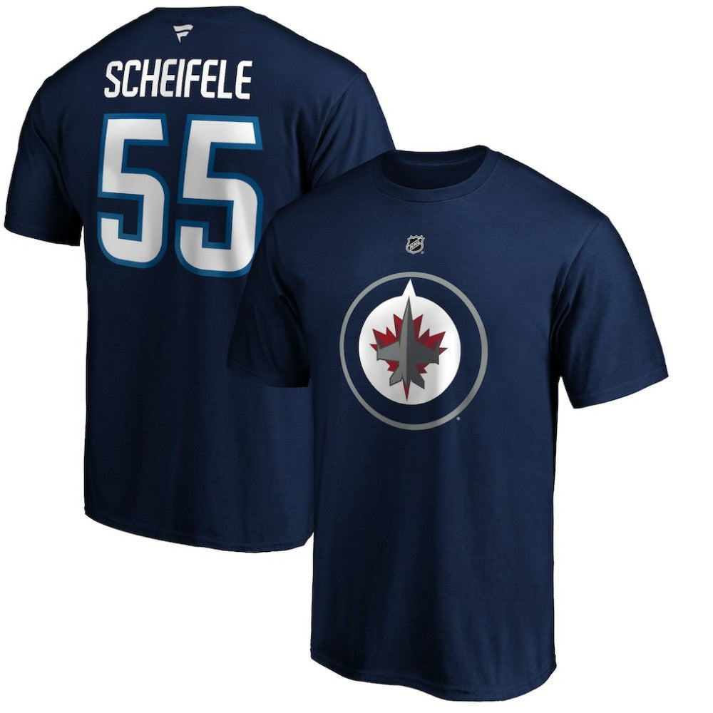 Mark Scheifele Winnipeg Jets Fanatics Authentic Stack Name & Number Team T-Shirt - Navy - NHL 3706561