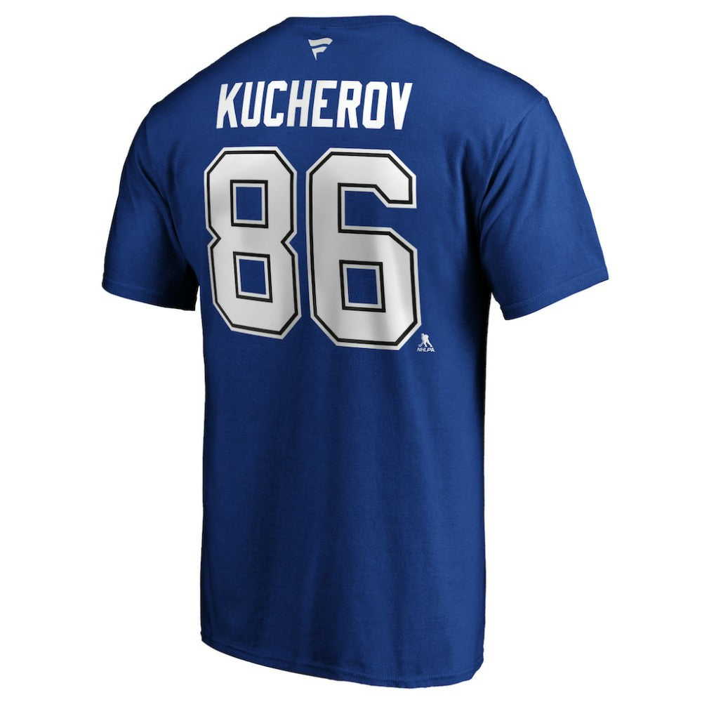 Nikita Kucherov Tampa Bay Lightning Fanatics Authentic Stack Player Name & Number T-Shirt - Blue - NHL 3706569