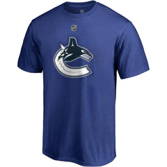 Brock Boeser Vancouver Canucks Fanatics Authentic Stack Player Name & Number T-Shirt - Blue - NHL 3706577