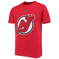 Jack Hughes New Jersey Devils Youth Player Name & Number T-Shirt - Red - NHL 3709462