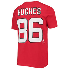 Jack Hughes New Jersey Devils Youth Player Name & Number T-Shirt - Red - NHL 3709462