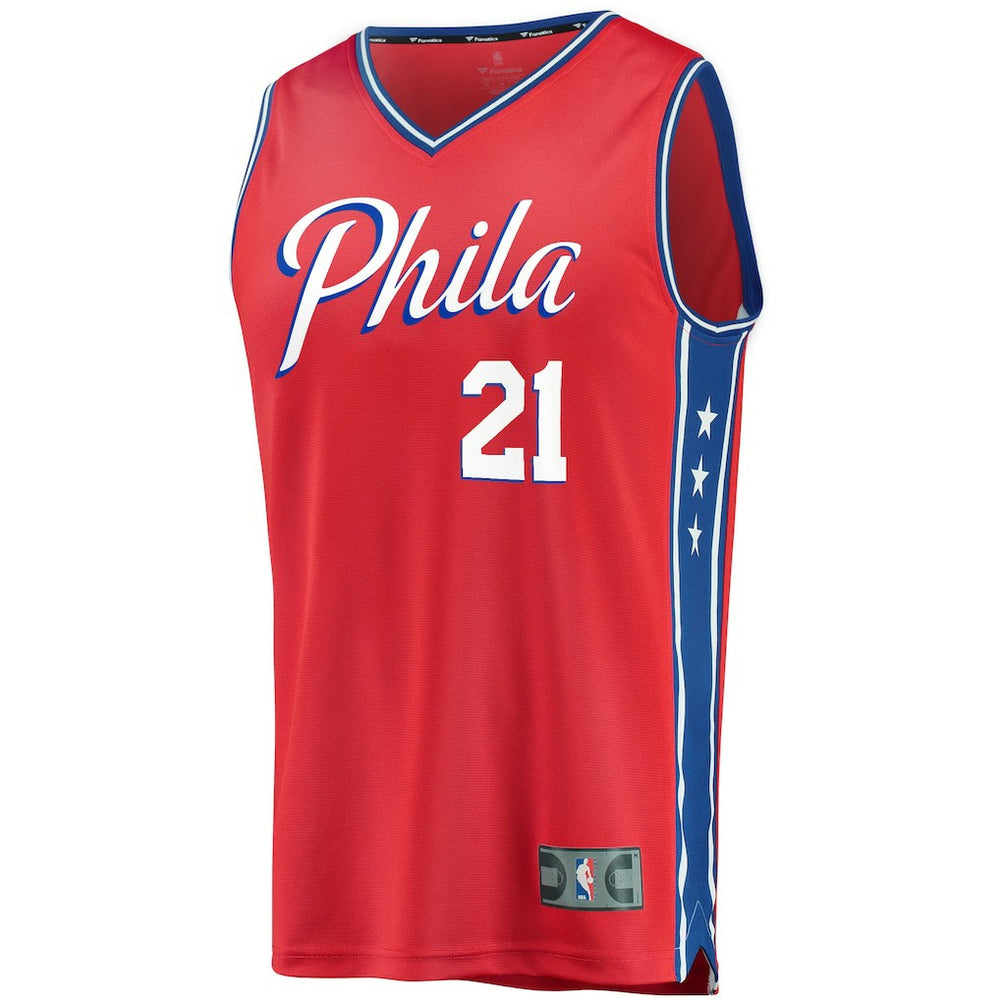 Joel Embiid Philadelphia 76ers Youth 2019/20 Fast Break Replica Player Team Jersey Statement Edition Red | Fanatics online