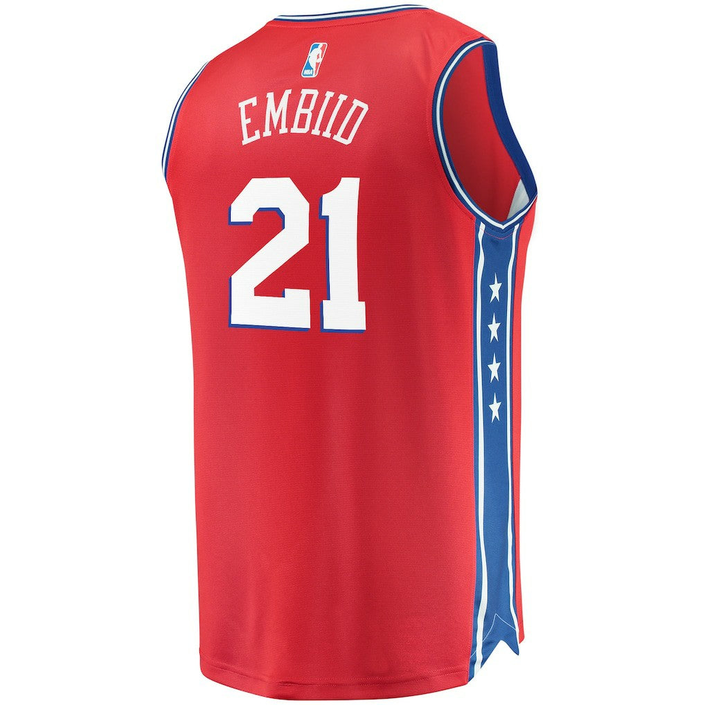 Joel Embiid Philadelphia 76ers Youth 2019/20 Fast Break Replica Player Team Jersey Statement Edition Red | Fanatics online