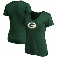 Fanatics Green Bay Packers Women's Primary Logo V-Neck T-Shirt Green