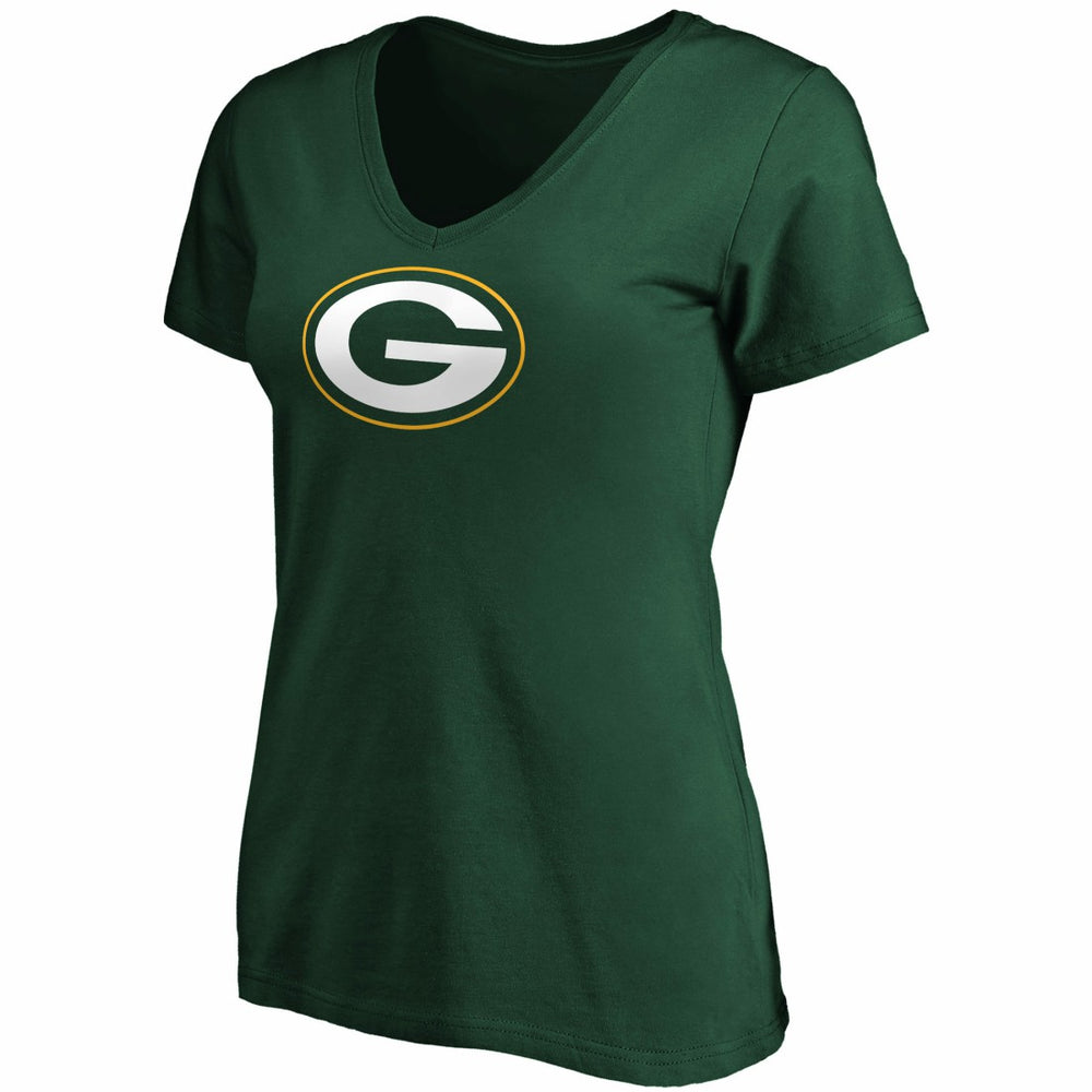 Fanatics Green Bay Packers Women's Primary Logo V-Neck T-Shirt Green