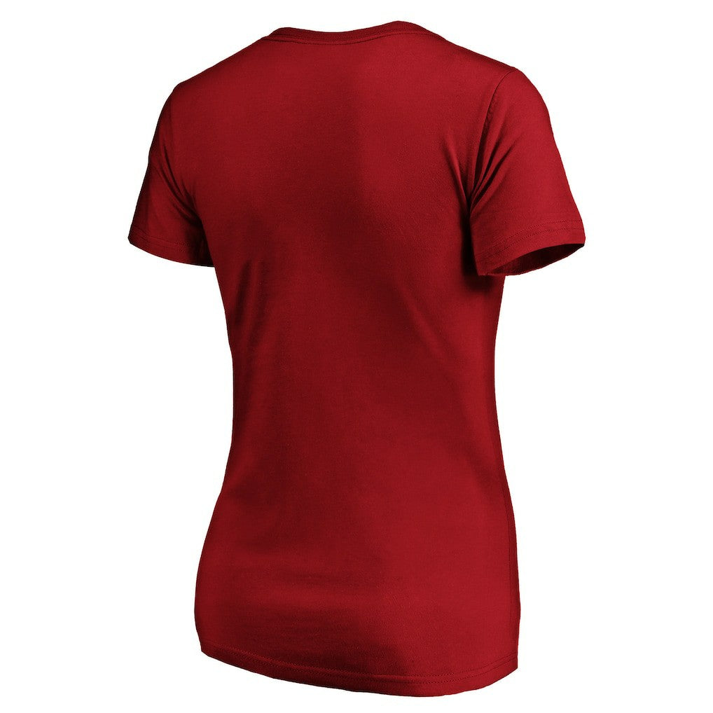 Fanatics San Francisco 49ers Women's Primary Logo V-Neck T-Shirt Scarlet
