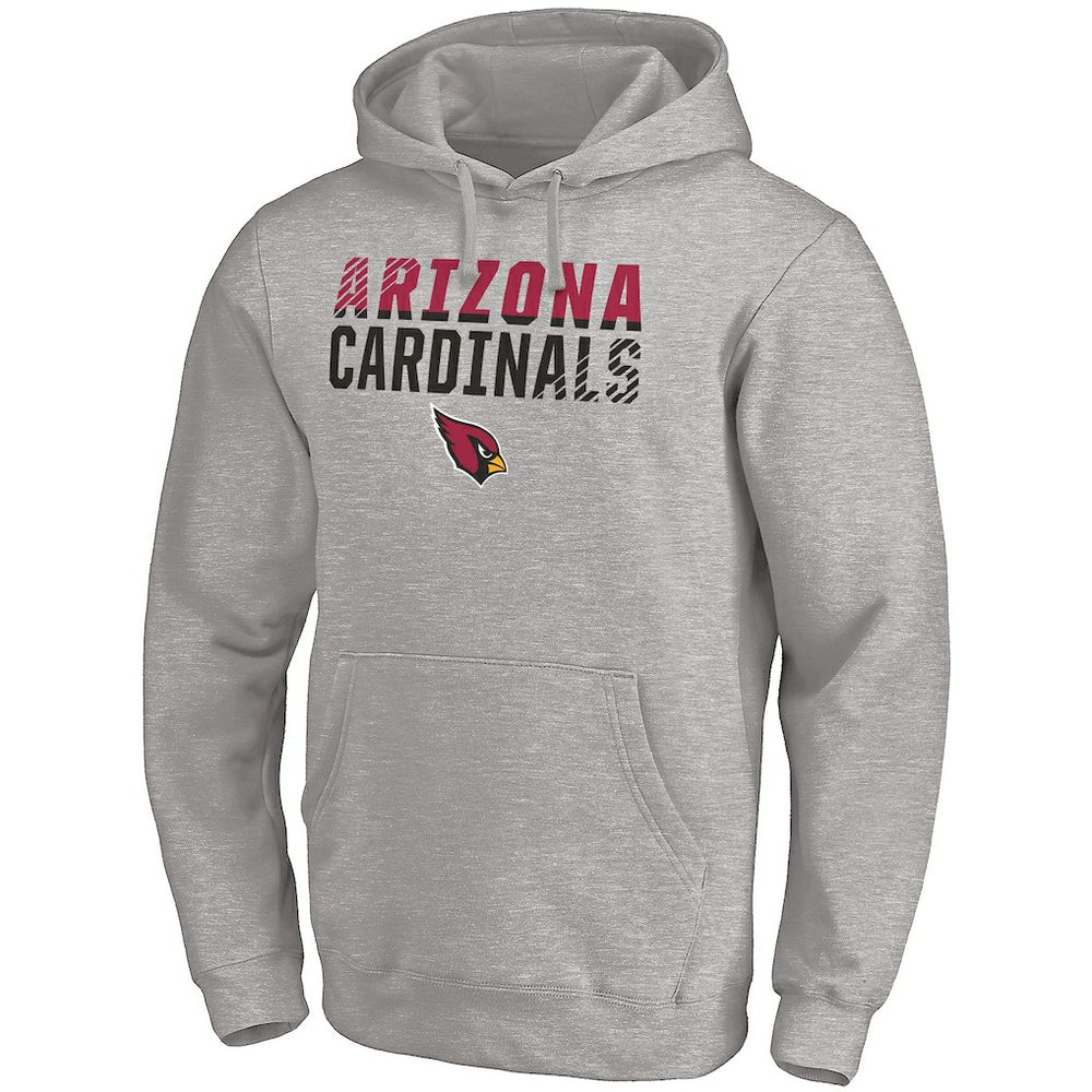 Fanatics Arizona Cardinals Fade Out Fitted Pullover Hoodie Heather Gray