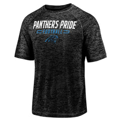 Fanatics Carolina Panthers Nickname Wordmark Raglan Space Dye T-Shirt Black