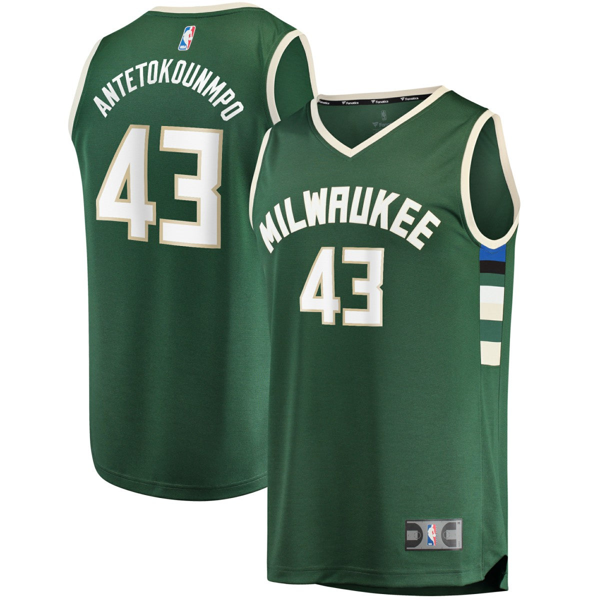 Thanasis Antetokounmpo Milwaukee Bucks Fast Break Replica Player Jersey Icon Edition Hunter Green | Fanatics Lifestyle