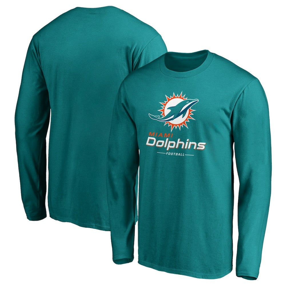 Fanatics Miami Dolphins Team Lockup Long Sleeve T-Shirt Aqua