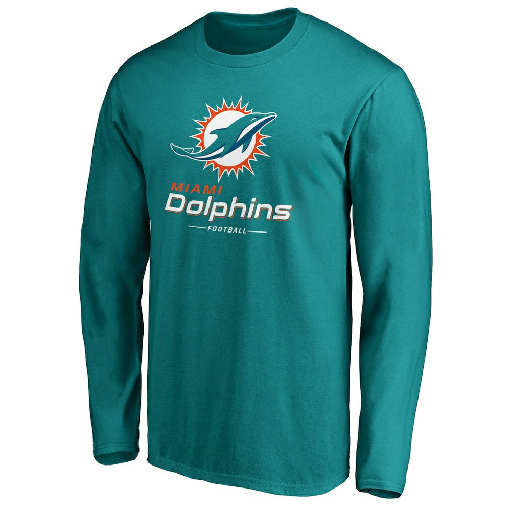 Fanatics Miami Dolphins Team Lockup Long Sleeve T-Shirt Aqua
