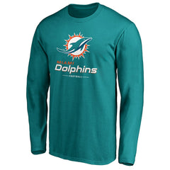 Fanatics Miami Dolphins Team Lockup Long Sleeve T-Shirt Aqua