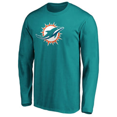 Fanatics Miami Dolphins Primary Logo Long Sleeve T-Shirt Aqua