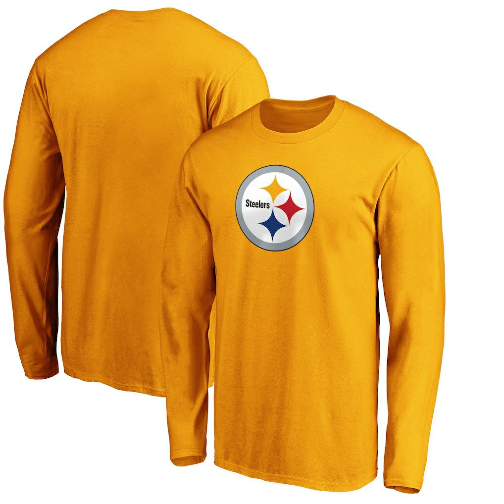 Fanatics Pittsburgh Steelers Primary Logo Long Sleeve T-Shirt Gold