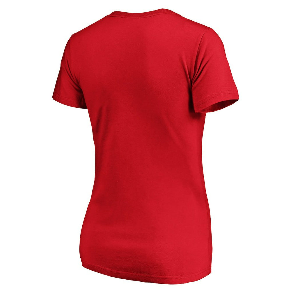 Fanatics Kansas City Chiefs Women's Iconic Script State V-Neck T-Shirt Red