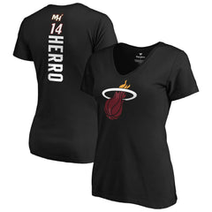 Tyler Herro Miami Heat Women's Team Playmaker Name & Number T-Shirt Black
