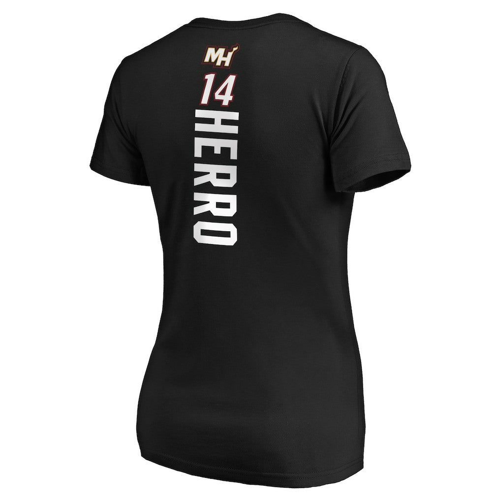 Tyler Herro Miami Heat Women's Team Playmaker Name & Number T-Shirt Black