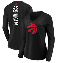 Pascal Siakam Toronto Raptors Women's Playmaker Name & Number Long Sleeve T-Shirt Black | Fanatics Lifestyle