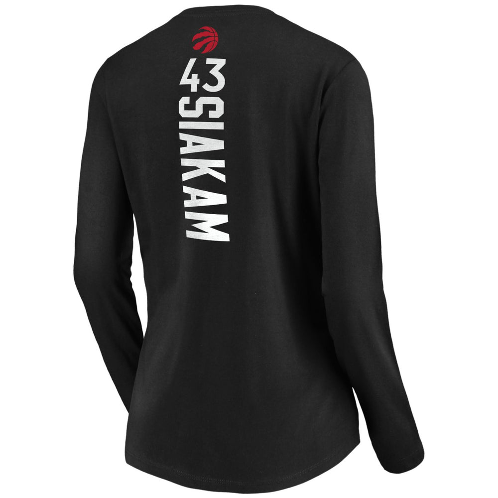 Pascal Siakam Toronto Raptors Women's Playmaker Name & Number Long Sleeve T-Shirt Black | Fanatics Lifestyle
