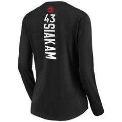 Pascal Siakam Toronto Raptors Women's Playmaker Name & Number Long Sleeve T-Shirt Black | Fanatics Lifestyle