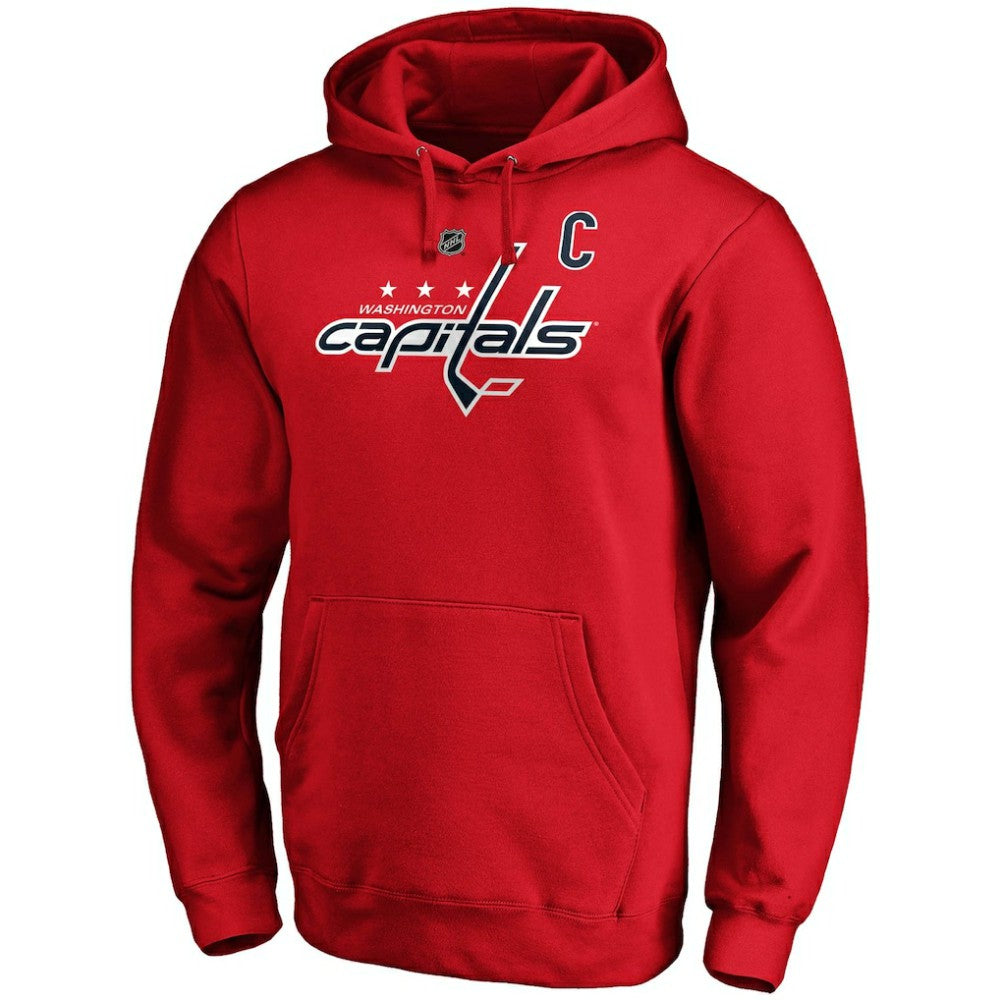 Alexander Ovechkin Washington Capitals Fanatics Authentic Stack Player Name & Number Fitted Pullover Hoodie - Red - NHL 3731932