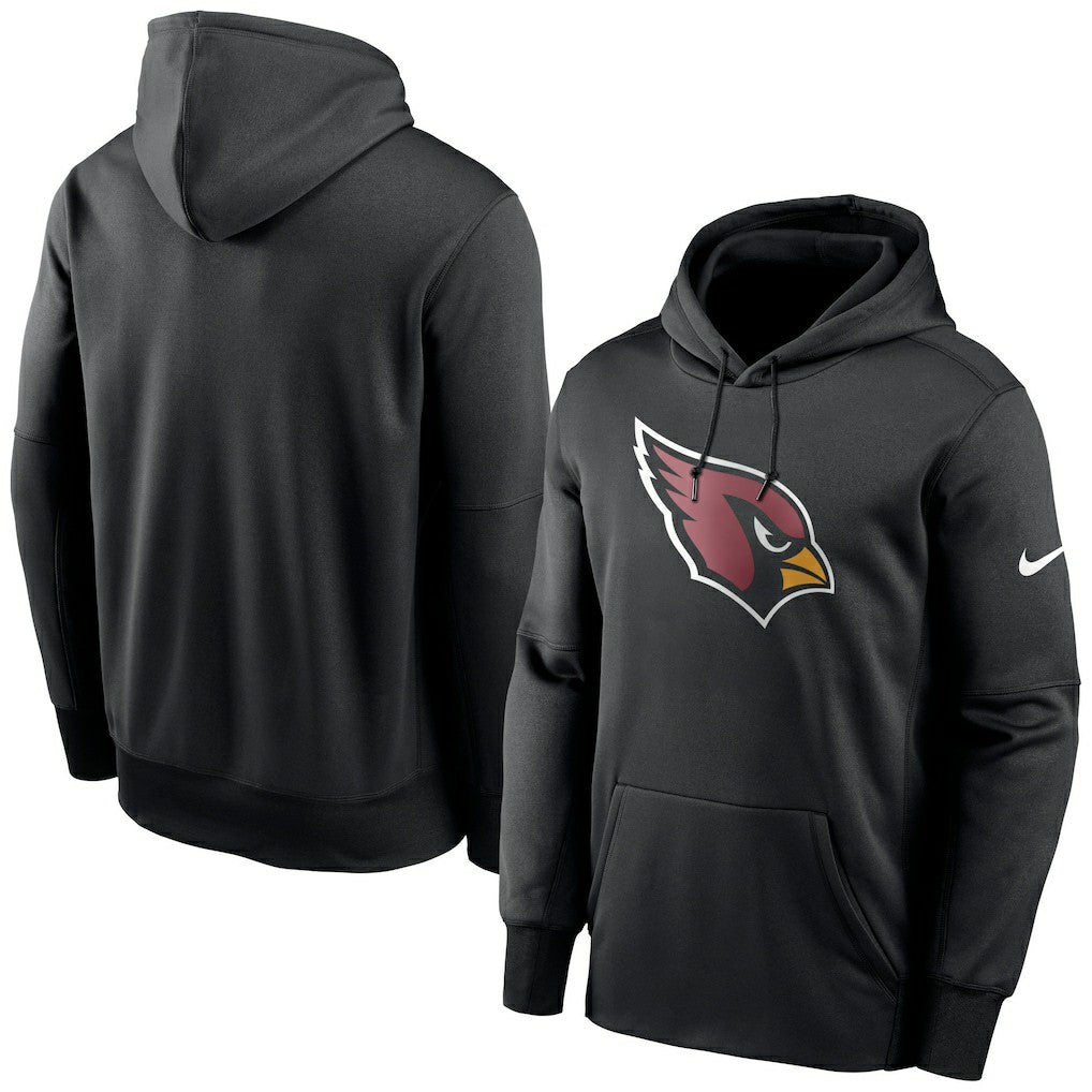 Nike Arizona Cardinals Fan Gear Primary Logo Therma Performance Pullover Hoodie Black
