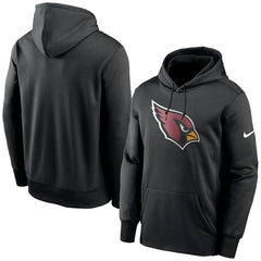 Nike Arizona Cardinals Fan Gear Primary Logo Therma Performance Pullover Hoodie Black