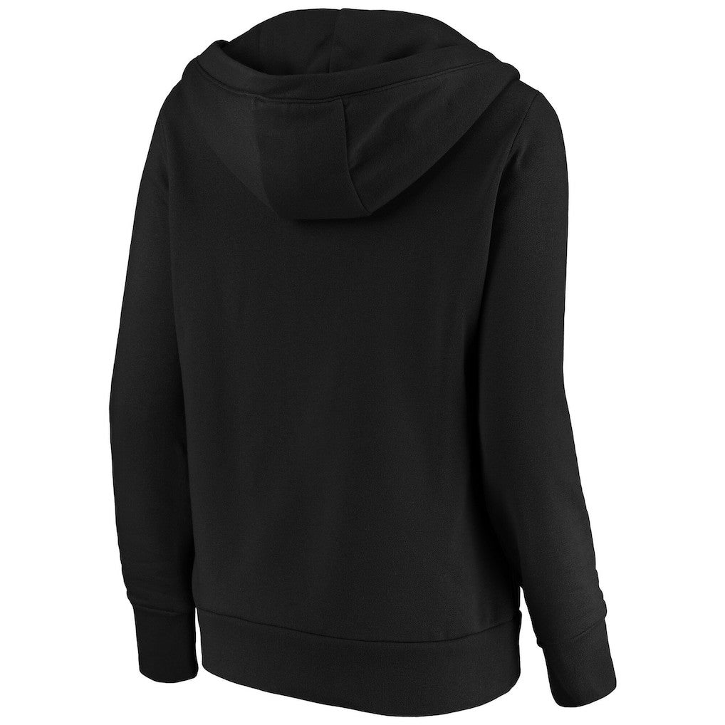 Brooklyn Nets Women's Primary Logo V-Neck Pullover Hoodie Black | Fanatics for sale