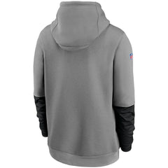 Nike New Orleans Saints Sideline Playbook Performance Pullover Hoodie Heathered Gray/Black