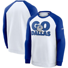Nike Dallas Cowboys Fan Gear Throwback Go Helmet Sweatshirt White/Royal