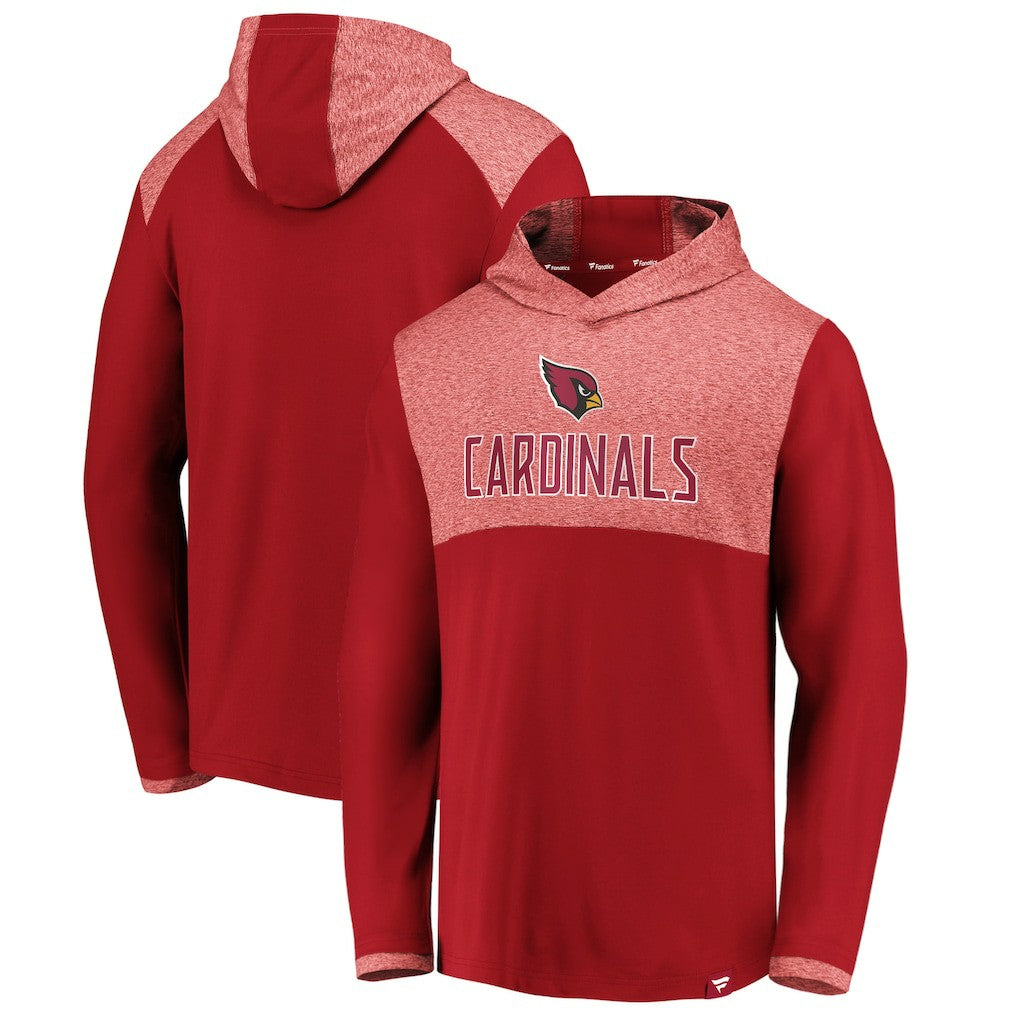 Fanatics Arizona Cardinals Iconic Marbled Clutch Hoodie Long Sleeve T-Shirt Cardinal