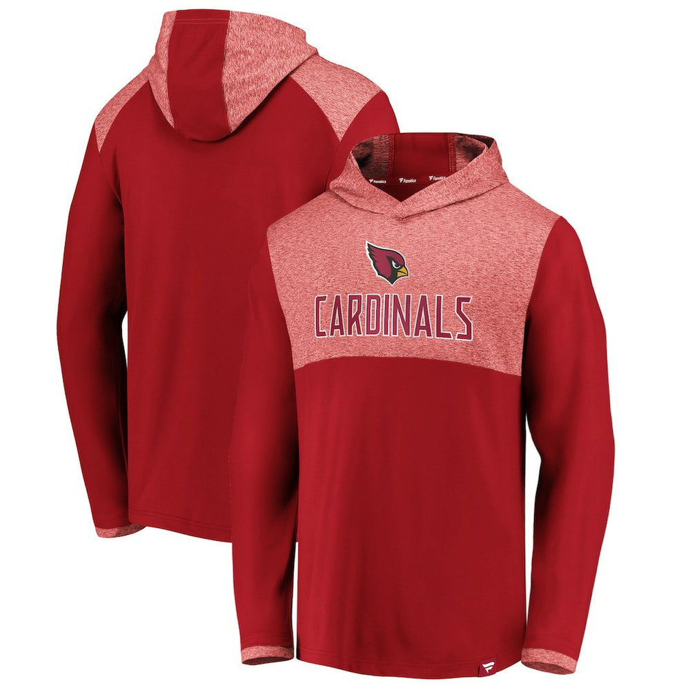 Fanatics Arizona Cardinals Iconic Marbled Clutch Hoodie Long Sleeve T-Shirt Cardinal
