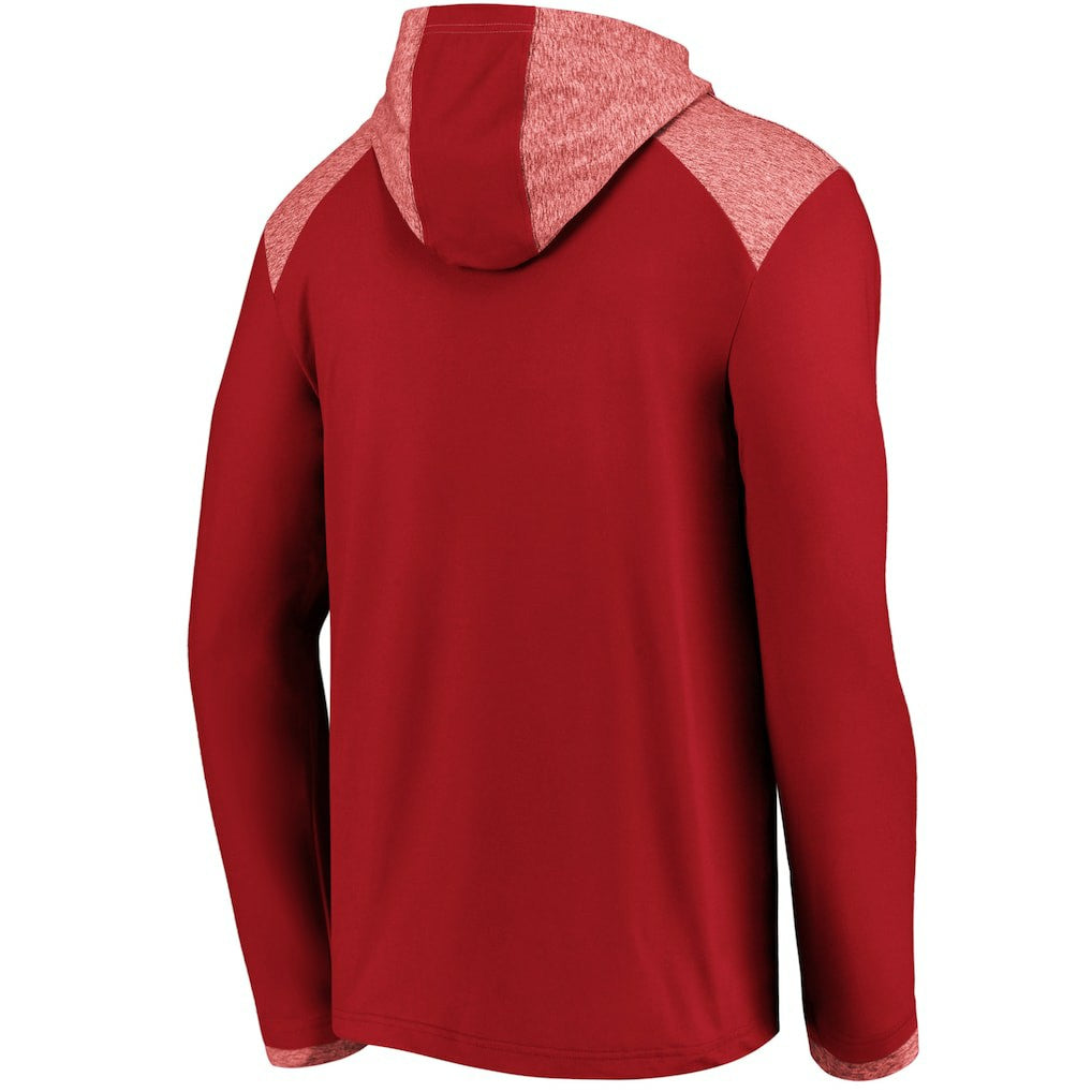 Fanatics Arizona Cardinals Iconic Marbled Clutch Hoodie Long Sleeve T-Shirt Cardinal