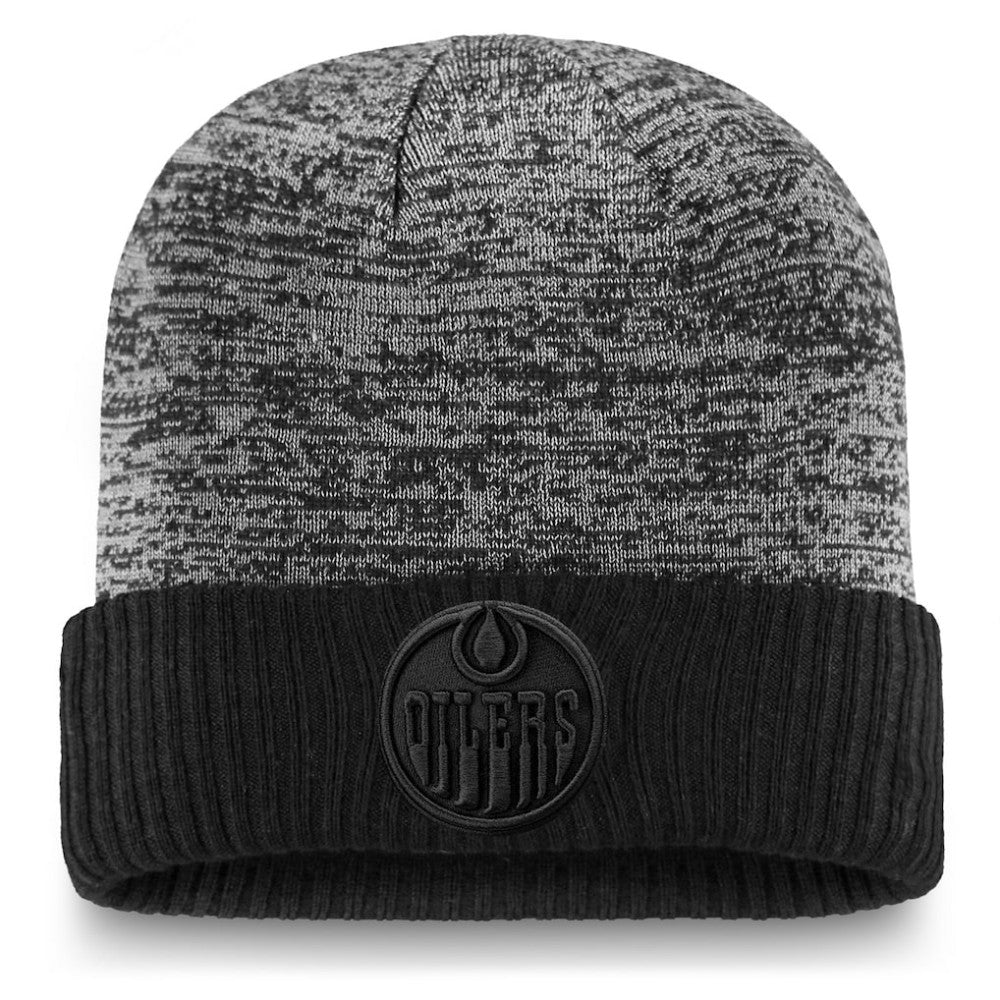 Edmonton Oilers Fanatics Authentic Pro Travel & Training Cuffed Knit Hat - Black - NHL 3738284