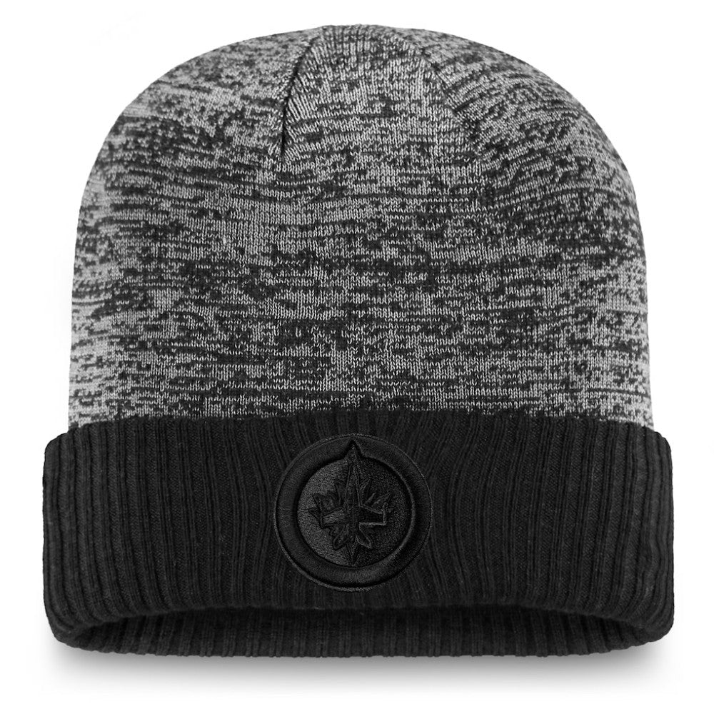 Winnipeg Jets Fanatics Authentic Pro Travel & Training Cuffed Knit Hat - Black - NHL 3738287