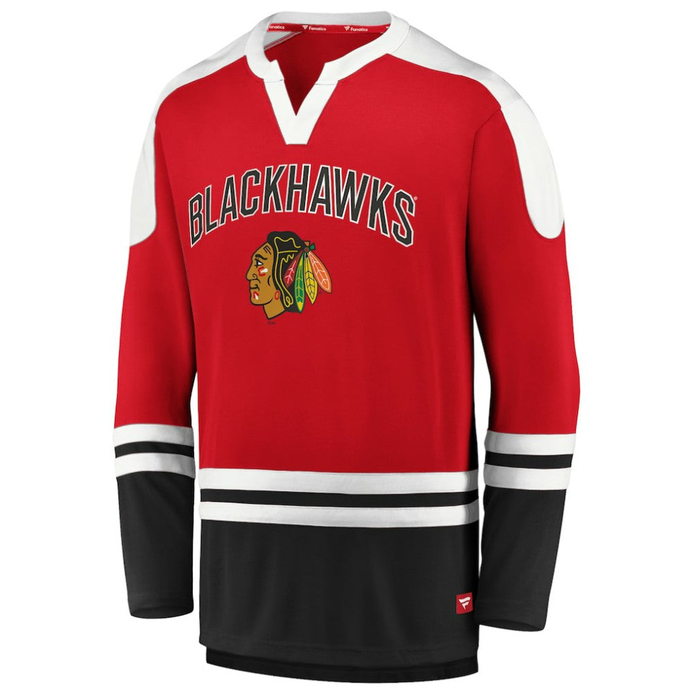 Chicago Blackhawks Fanatics Iconic Slapshot Long Sleeve T-Shirt - Red/Black - NHL 3745627