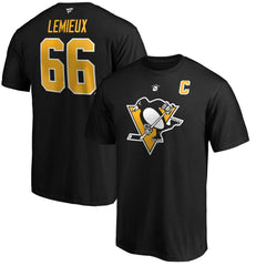 Mario Lemieux Pittsburgh Penguins Fanatics Authentic Stack Retired Player Name & Number T-Shirt - Black - NHL 3749068