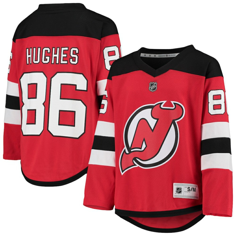 Jack Hughes New Jersey Devils Youth Home Player Replica Jersey - Red - NHL 3749461