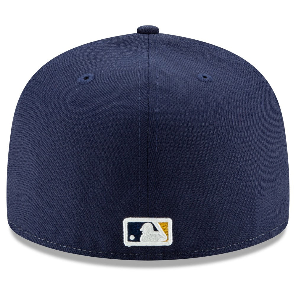 Milwaukee Brewers New Era Alternate Authentic Collection On-Field 59FIFTY Fitted Hat - Navy/Yellow - New Era Online