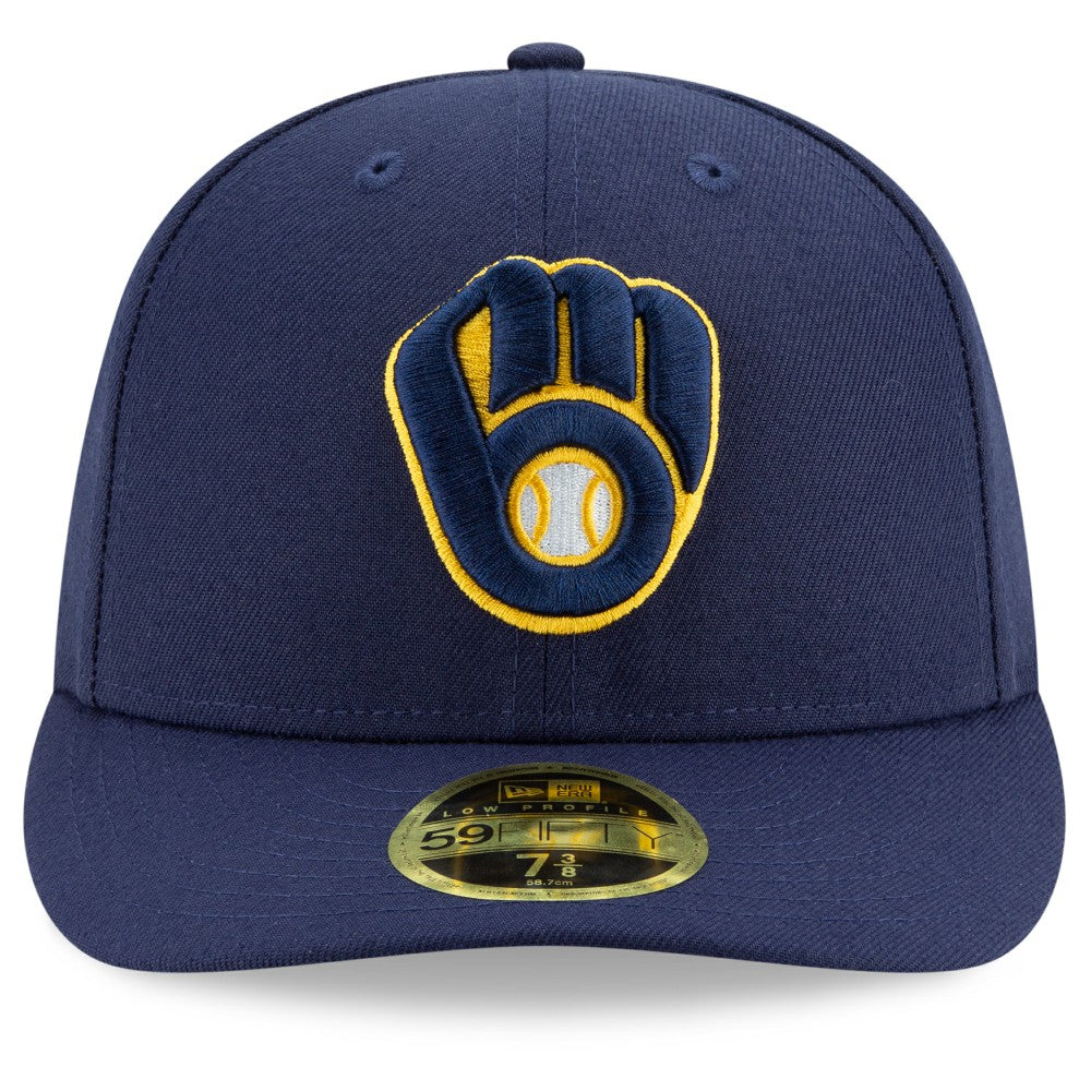 Milwaukee Brewers New Era Authentic Collection On-Field Low Profile 59FIFTY Fitted Hat - Navy - New Era on Sale