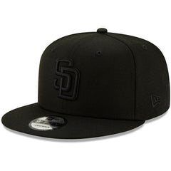 San Diego Padres New Era Black on Black 9FIFTY Snapback Adjustable Hat - Black - New Era Lifestyle