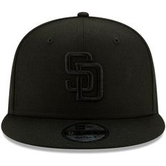 San Diego Padres New Era Black on Black 9FIFTY Snapback Adjustable Hat - Black - New Era Lifestyle