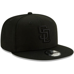 San Diego Padres New Era Black on Black 9FIFTY Snapback Adjustable Hat - Black - New Era Lifestyle