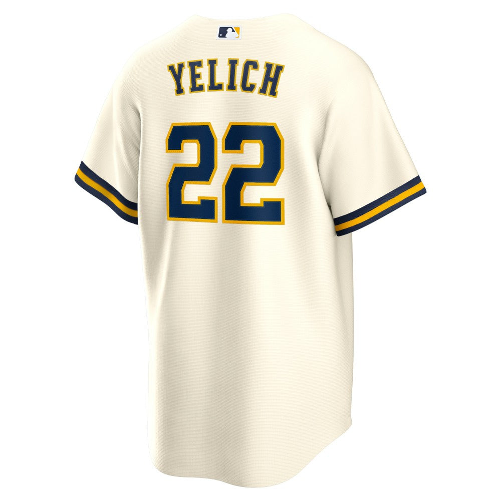 Christian Yelich Milwaukee Brewers Nike Home Replica Player Jersey - Cream - Nike on Sale