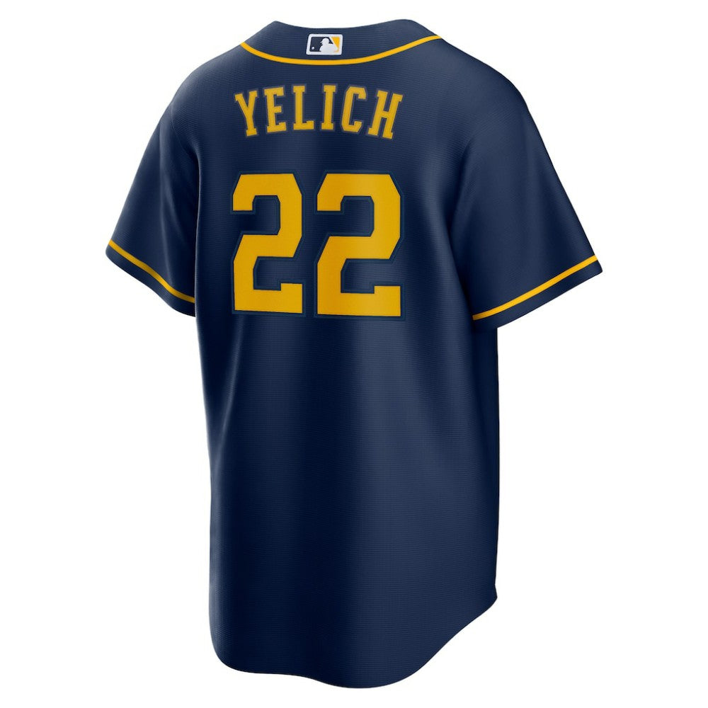 Christian Yelich Milwaukee Brewers Nike Alternate 2 Replica Jersey - Navy - Nike on Sale