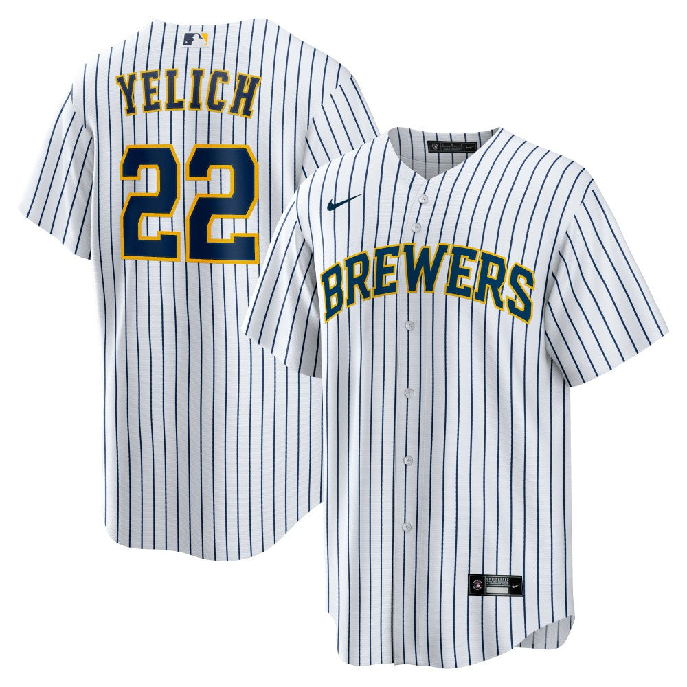 Christian Yelich Milwaukee Brewers Nike Alternate Replica Player Jersey - White - Nike Discount