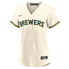 Christian Yelich Milwaukee Brewers Nike Women's Home Replica Player Jersey - Cream - Nike Online